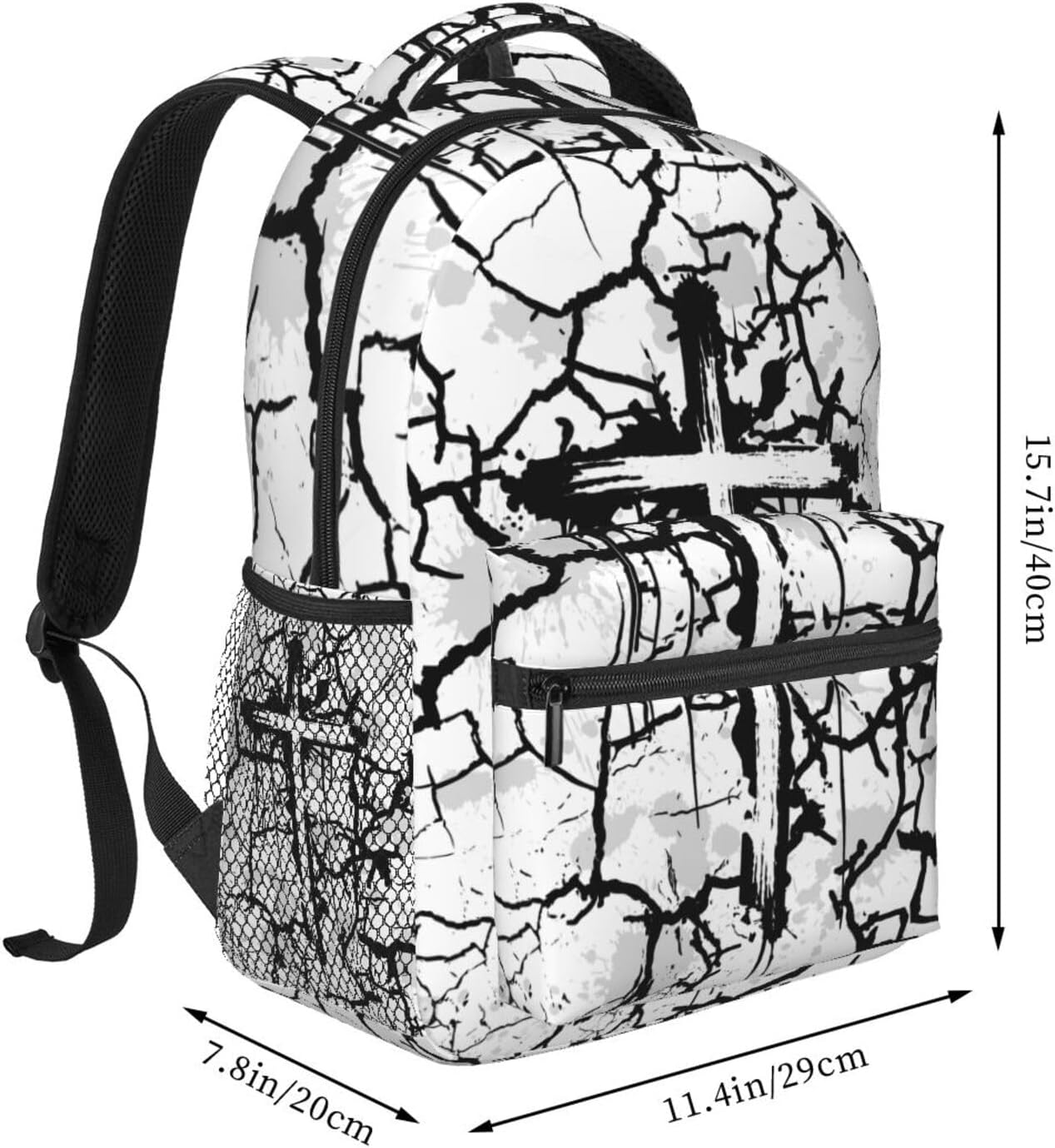 Jesus Cross Laptop Backpack for Travel Lightweight Bookbag Large Capacity Christian Bag Casual Daypack - Image 2