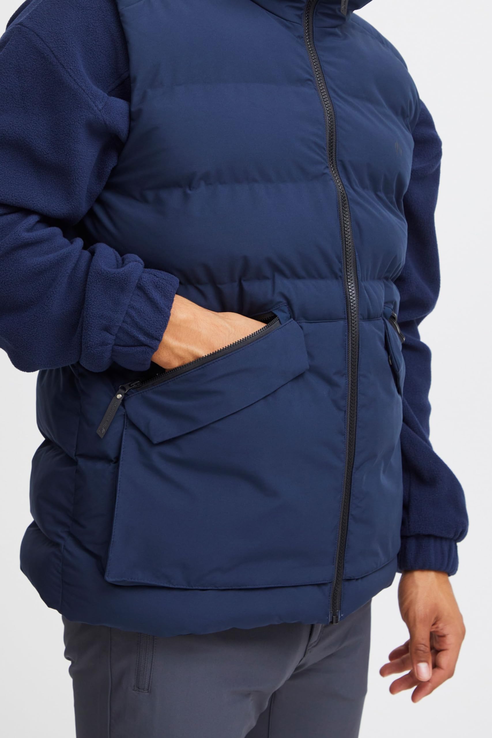 NBPetro - Gilet trapuntato da uomo, traspirante, con cappuccio e tasche, Navy Blazer (2048), XL