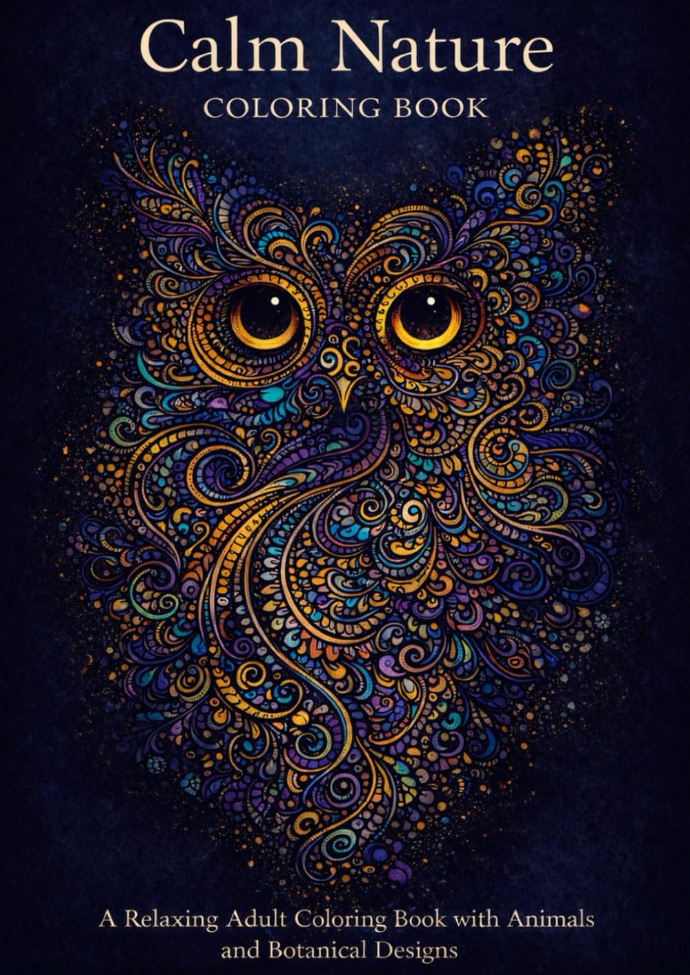 Calm Nature Coloring Book: A Relaxing Adult Coloring Book with Animals and Botanical Designs
