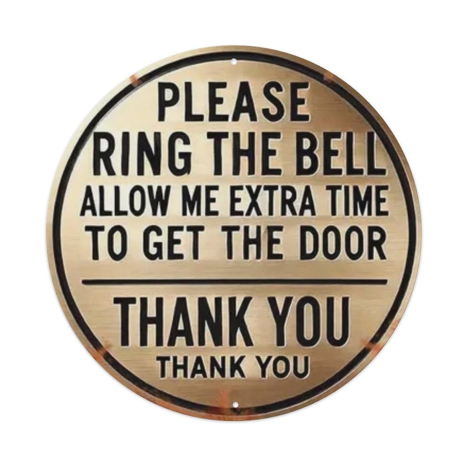 Igtefte Vintage Please Ring The Bell Tin Sign Style Home Bar Garden Wall Plaque Decor Metal Poster 8X8 Inch