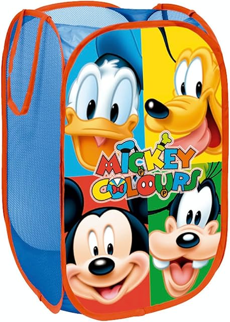 Superdiver Pop-Up kosz na pranie/skrzynka na zabawki, pudełko do przechowywania, pudełko na ubrania, dla dzieci (Micky and Friends)