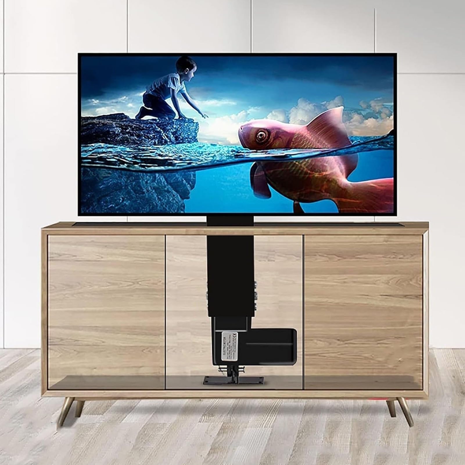THEGA Motorized TV Stand, Telescopic Electric TVs Lift With Auto Lifting, Electric TV Stand With Adjustable Height, For 14-32 Inch Motorized TVs Lift With Remote Control