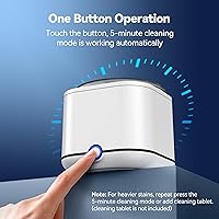 Vista 4 de Limpiador ultrasónico de retenedores, máquina limpiadora de retenedores de 48 kHz para dentaduras, protector bucal, brackets, protector nocturno