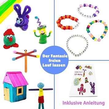 3000Pcs Arts and Crafts Supplies for Kids Crafts for Girls 8-12 Craft Kit with Pipe Cleaners Beads Crafts for Kids DIY School Supplies Set Crafting Box for Girls Boys Age 4-6, 6-8, 8-12 years Gifts