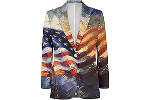 Men's American Flag Suit Jacket: Patriotic Style and Comfort