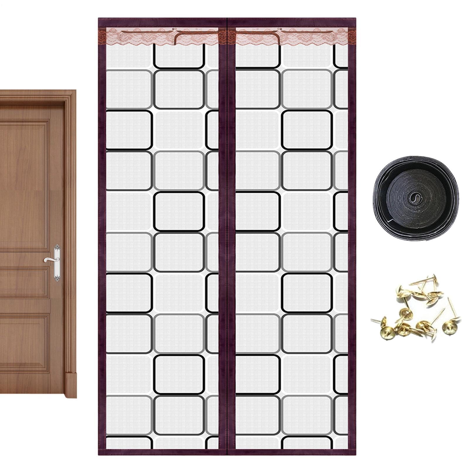 Couverture thermique de porte avec rideau de porte isolé EVA et moustiquaire magnétique