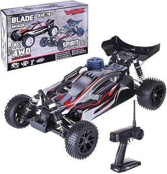 RH1006 1/10 Scale 4WD Nitro-Powered Remote Control Car, 2.4Ghz High Speed Off-Road RC Truck with FS-FT Controller for Enthusiasts