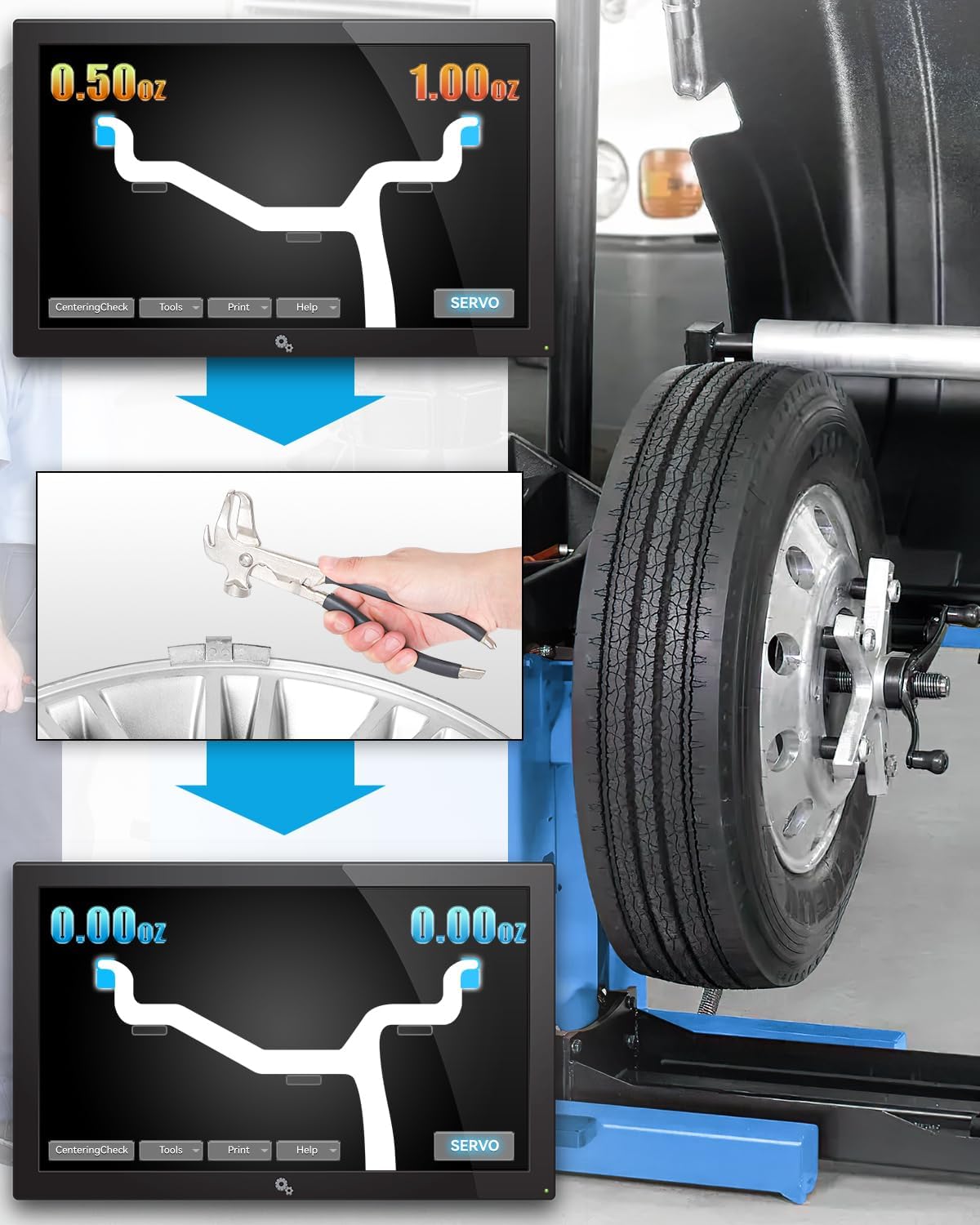 MC-Series Clip on Wheel Weights Assortment, 0.25OZ/0.5OZ/0.75OZ/1.0OZ, 15PCS/Style, 1.25OZ/1.5OZ/2OZ/2.5OZ, 5PCS/Style, Total 80Pcs