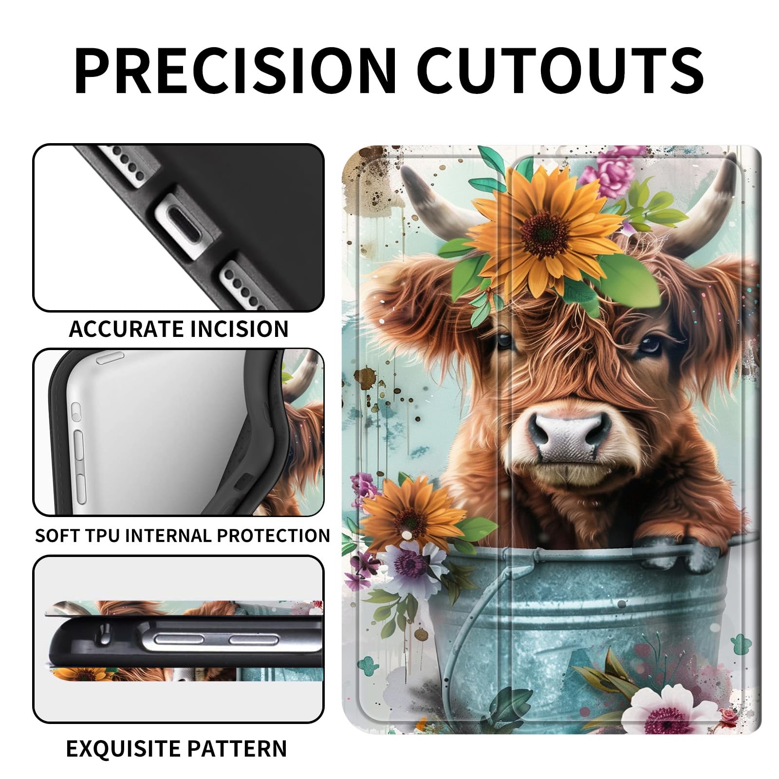 PU Leather Kindle Scribe 1st Gen Stand Cover, Auto Sleep/Wake Smart Cover for 10.2' Kindle Scribe