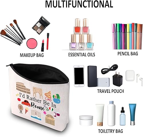Miniatura 4 de G2TUP Rome Travel Gift Rome Makeup Bag Rome Journey Cosmetic Bag Rome Trip Souvenir Gift Roma amante regalo Rome camping regalo, Roma MB