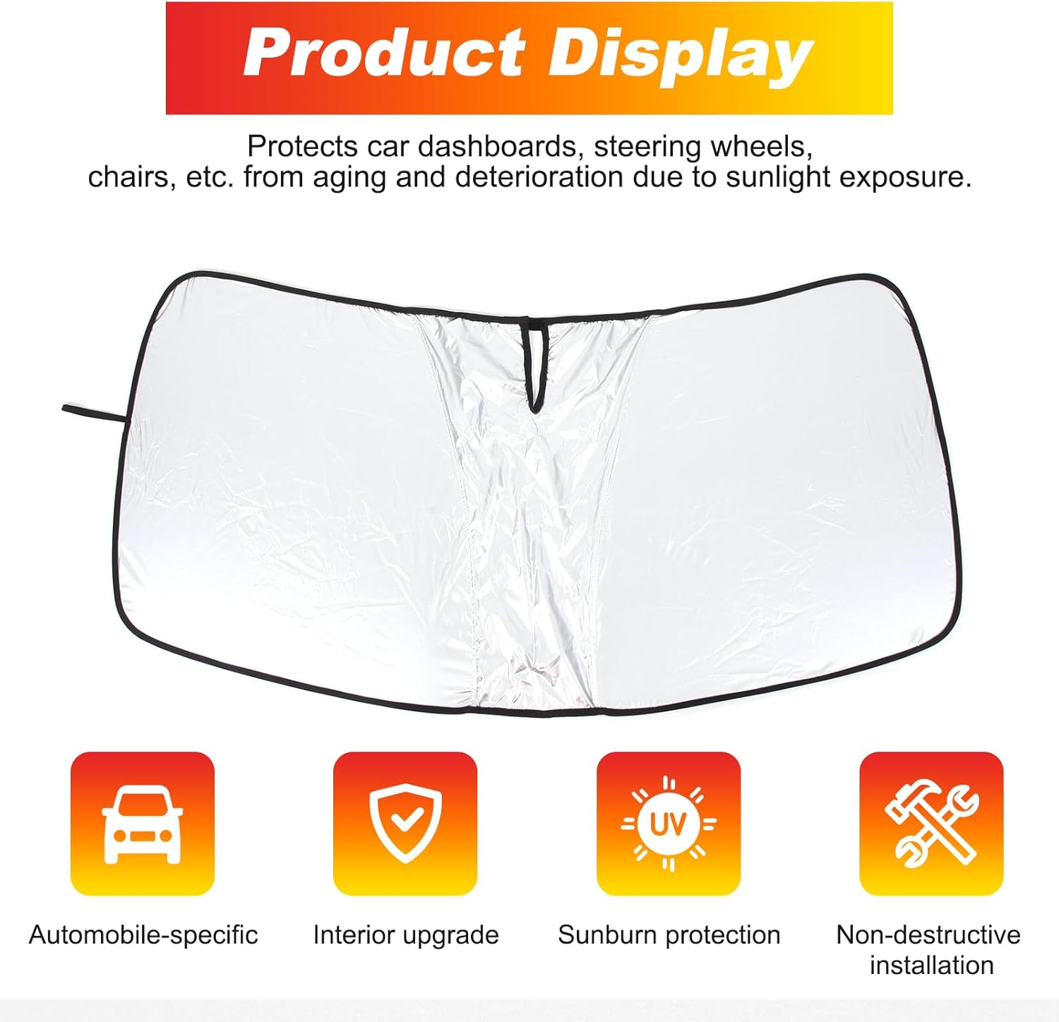 Windshield Sunshades Compatible with Lamborghini Urus 2018-2023 Reflective Sunshade Front Window Sunshade Heat Blocker Visor Protector Keep Interior Cooler,1PCS