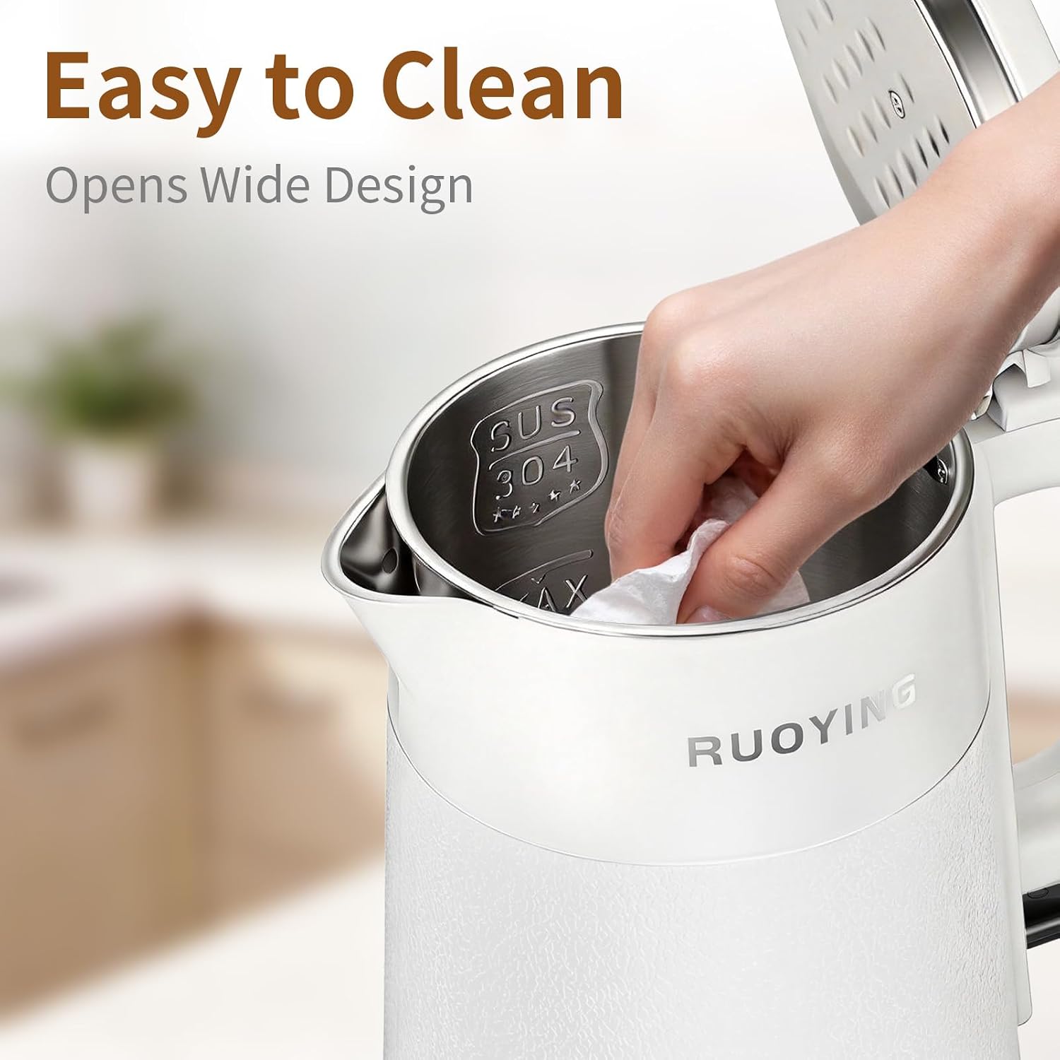0.8L Portable Stainless Steel Travel Electric Kettle, Double Wall