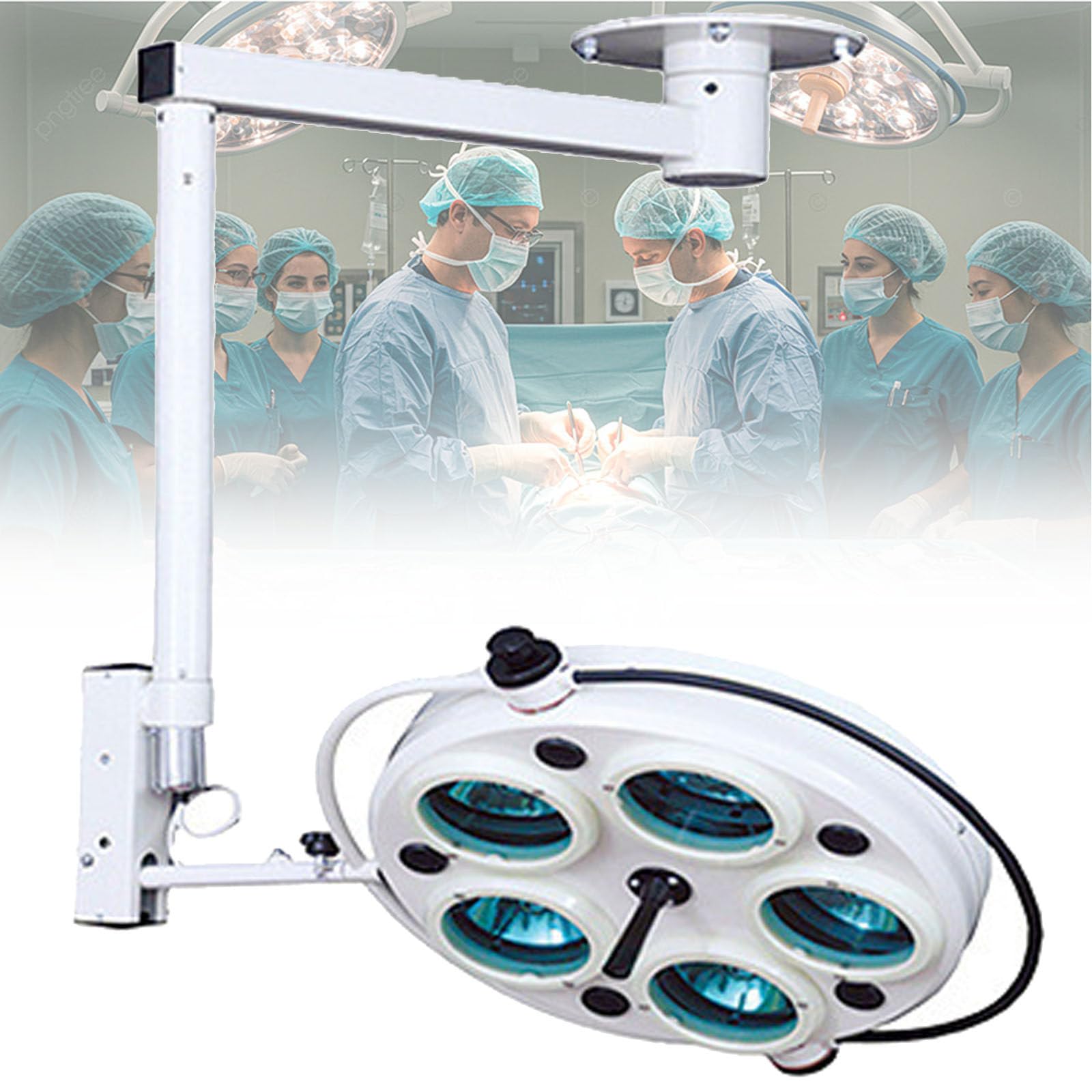Lámpara de Techo de 25 W para quirófano,Lámpara de Examen Médico, sin Sombras, luz fría y Temperatura de Color Ajustable. Ideal para cirugía estética y plástica, clínicas dentales, ENT