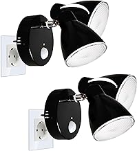 Trango Milo 2635-025 2635-025 Black LED Sensor Night Light with Motion Sensor and Automatic Function Safety Light 230 V Socket Light, Wall Light, Orientation Light, Night Lamp, Socket Light