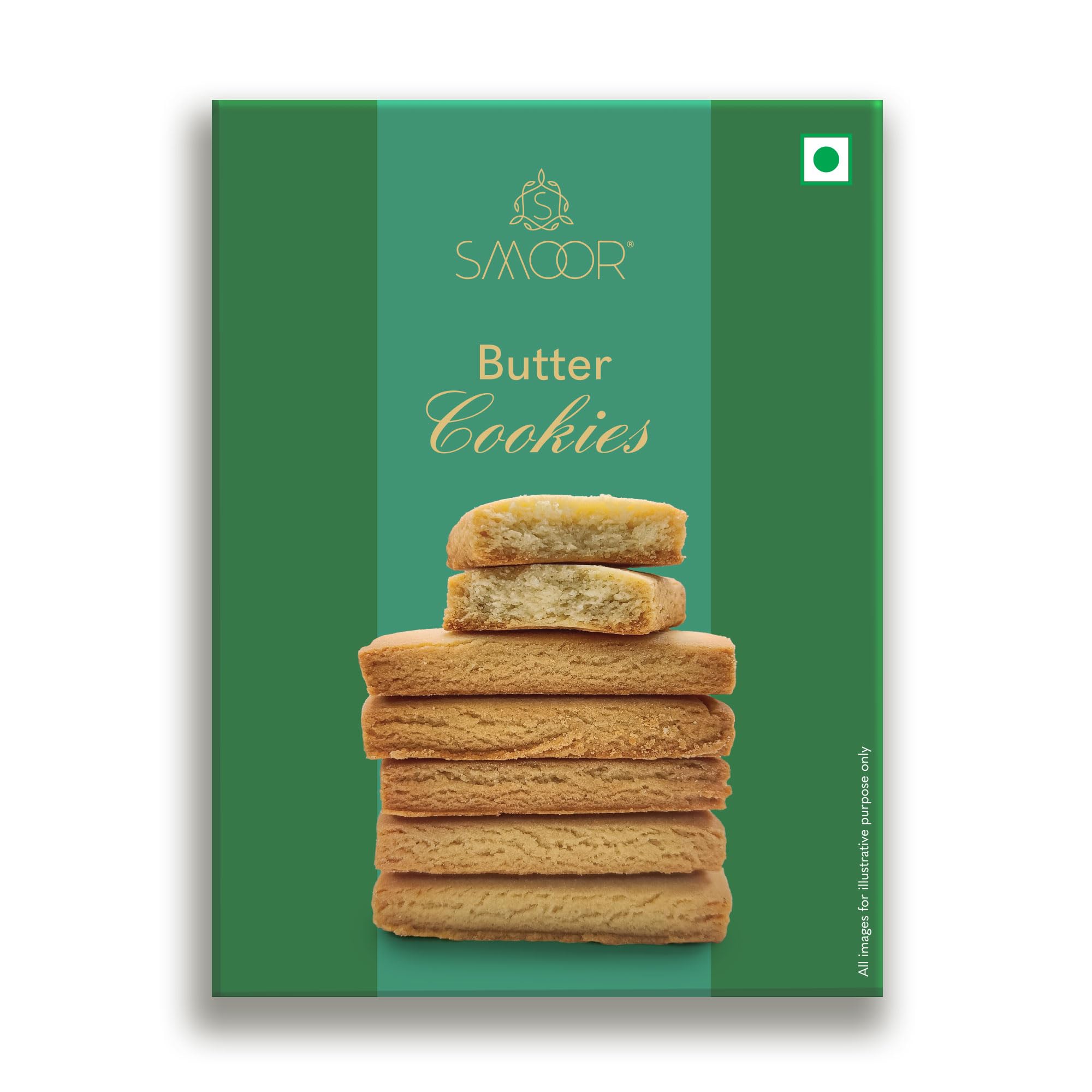 SMOOR Premium Butter Cookies | Crunchy & Sweet Gourmet Cookie Biscuits |2 * 200gm(Pack of 2)