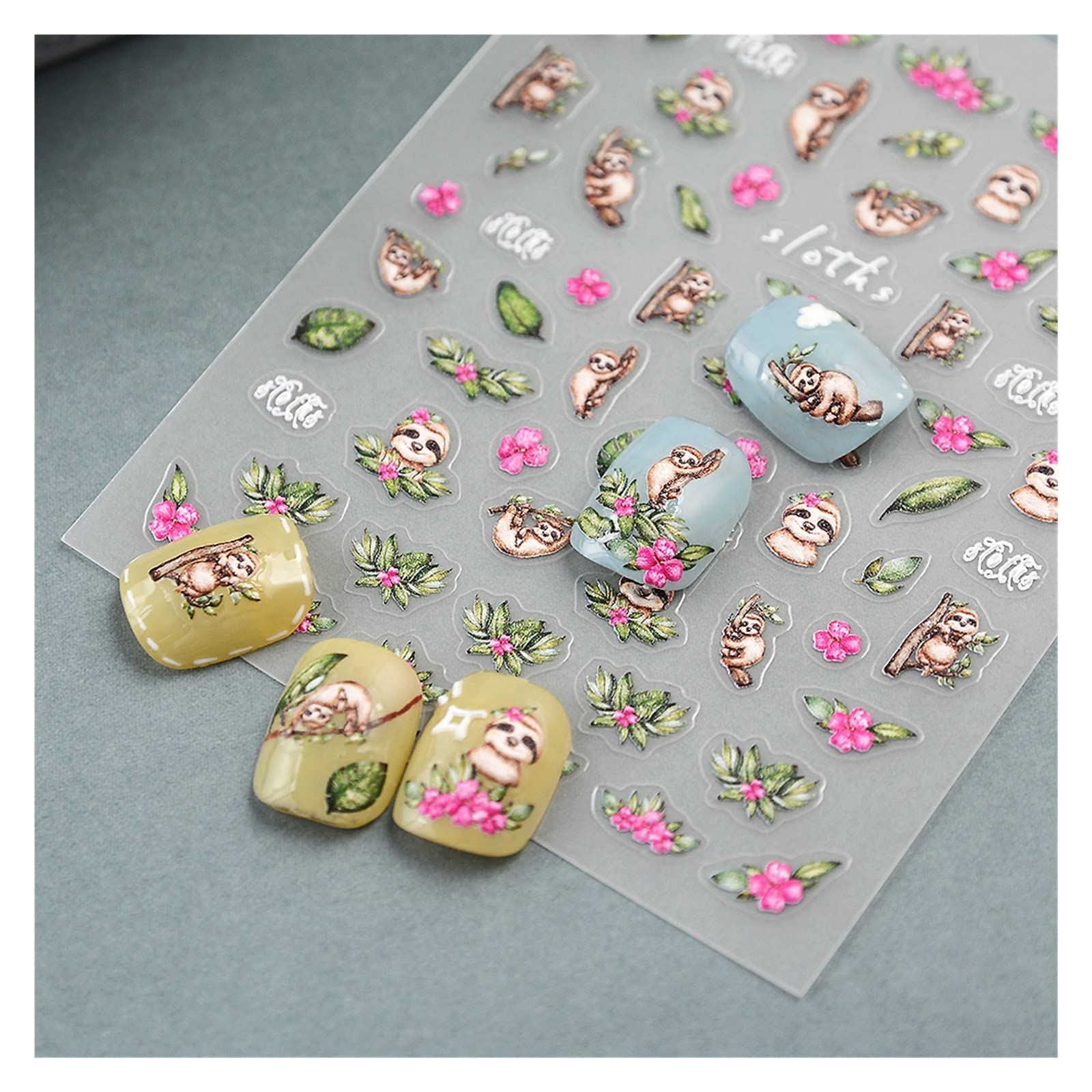 Amazon.co.jp: ナマケモノ かわいい動物 5D ネイルステッカー