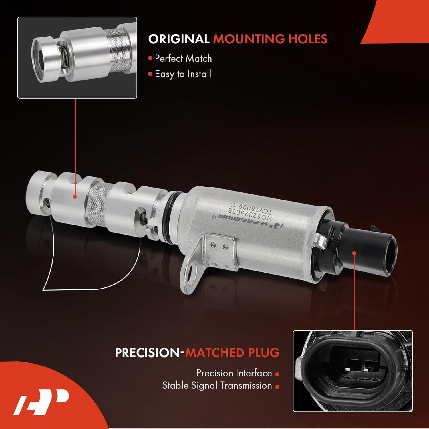 A-Premium 2-PC Intake & Exhaust Engine Variable Valve Timing (VVT) Solenoid Compatible with Hyundai Elantra 2011 1.8L Replace# 243752E000, 243752EAA0