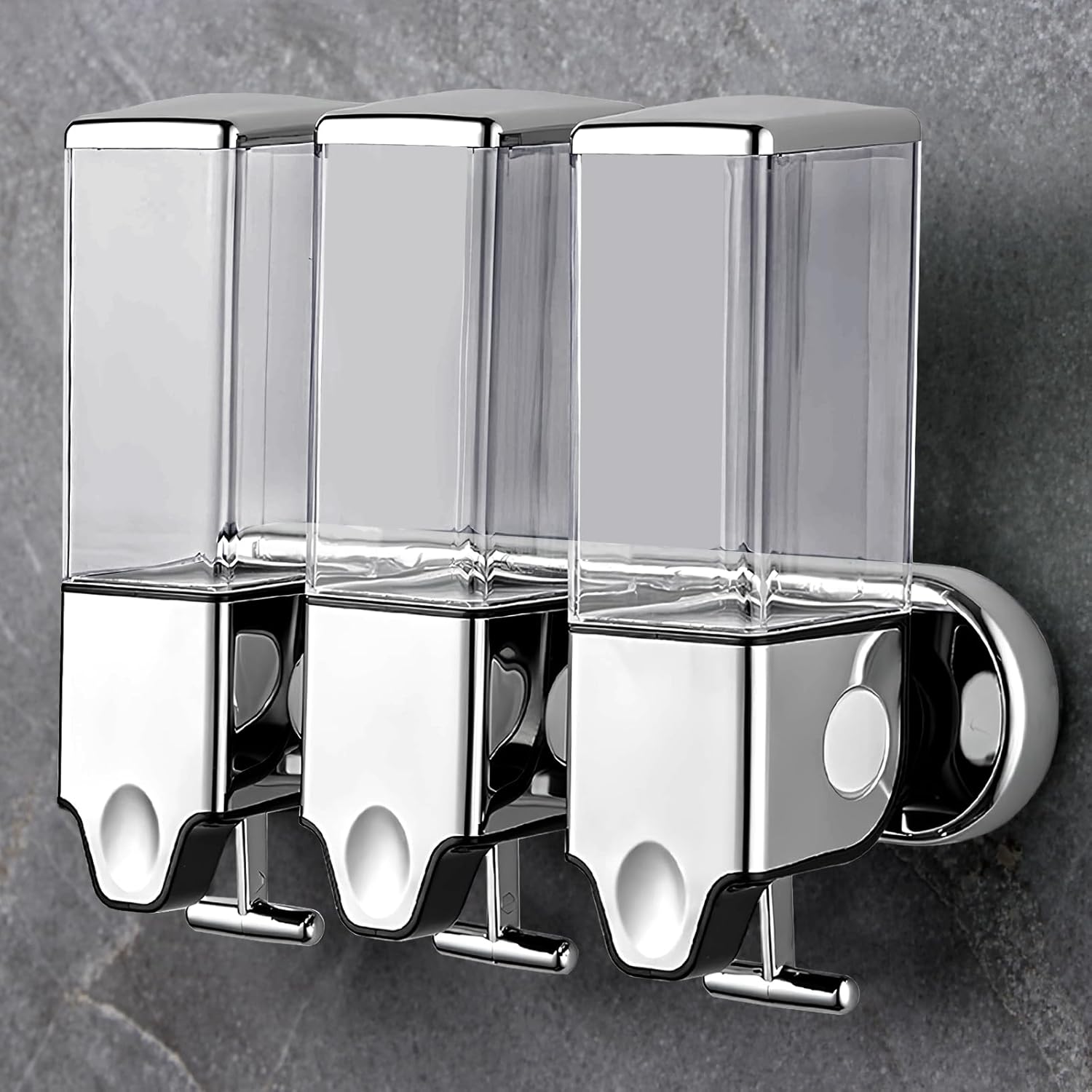 Amazon.com: 3 in 1 Chamber Wall Mounted Bathroom Shower Pump Dispenser and Organizer-Holds ...