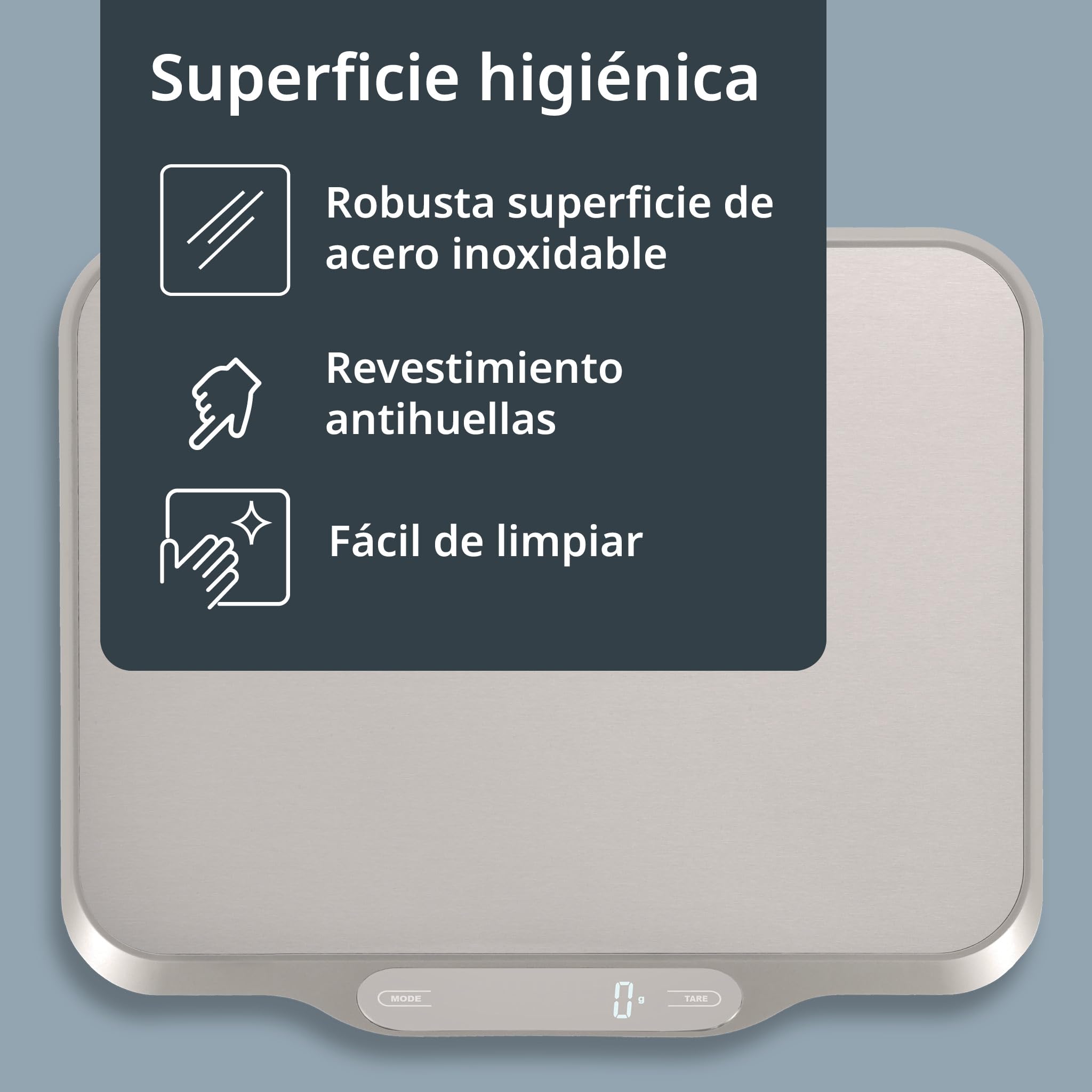 ADE Balanza de cocina extra grande digital hasta 15 kg | Superficie de pesaje 26x31 cm | Balanza para paquetes