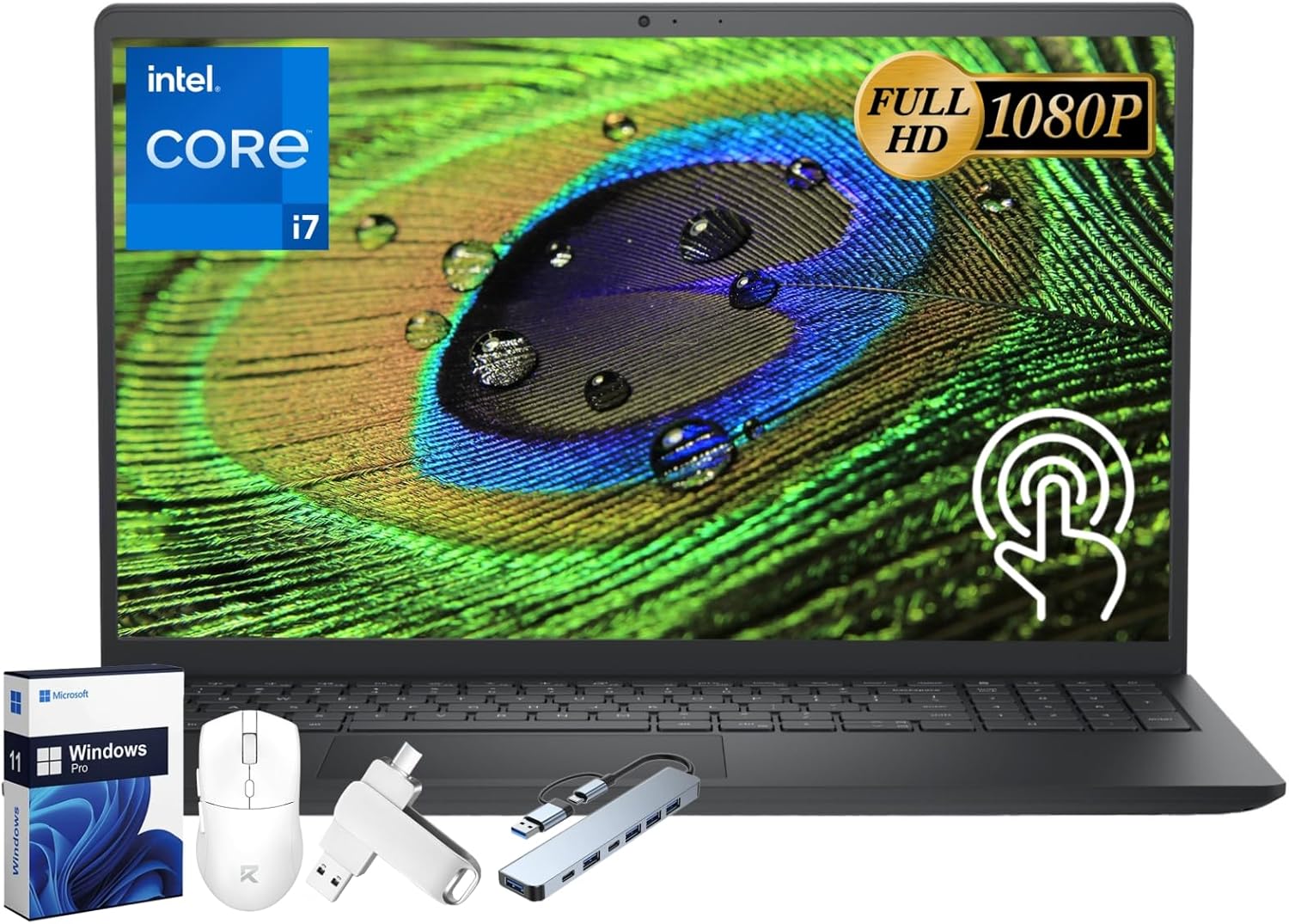 Dell Inspiron 15 3530 Touchscreen Laptop, 15.6″ Anti-Glare FHD Touchscreen Display, Intel 13th Gen i7-1355U, 32 GB DDR4, 1 TB SSD, Wi-Fi 6, FHD Webcam, Windows 11 Pro, Accessories Dell Inspiron 15 3530 Touchscreen Laptop, 15.6″ Anti-Glare FHD Touchscreen Display, Intel 13th Gen i7-1355U, 32 GB DDR4, 1 TB SSD, Wi-Fi 6, FHD Webcam, Windows 11 Pro, Accessories