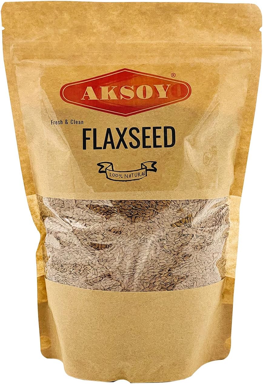 Aksoy Brown Whole Flaxseed (Linseed) 1250gr Batch Tested, Raw, Non
