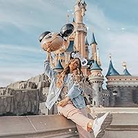 Vista 7 de FANYITY - Orejeras de ratón para disfraz, 2 piezas de diademas de orejas de ratón para niñas y mujeres, fiesta, talla libre (Cráneo 2)