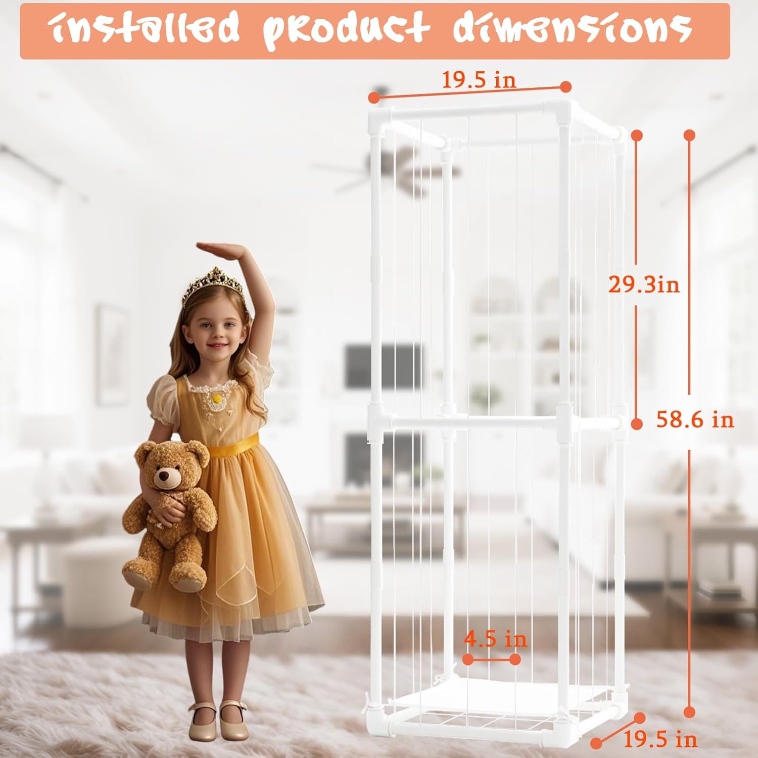 Large Stuffed Animal Storage Organizer, Creative PVC Stuffed Animals Storage Zoo Cage, Vertical Space Saving Large Capacity Plush Toy Zoo Holder for Kidroom Playroom-White - Image 4
