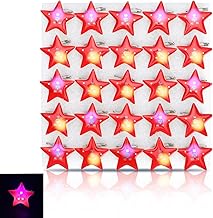 25pcs LED Brooch, Christmas Brooch Pin LED Lights Star Badge Brooch Flashing Light Brooch for Valentine's Day Christmas Wedding Birthday Party Gifts