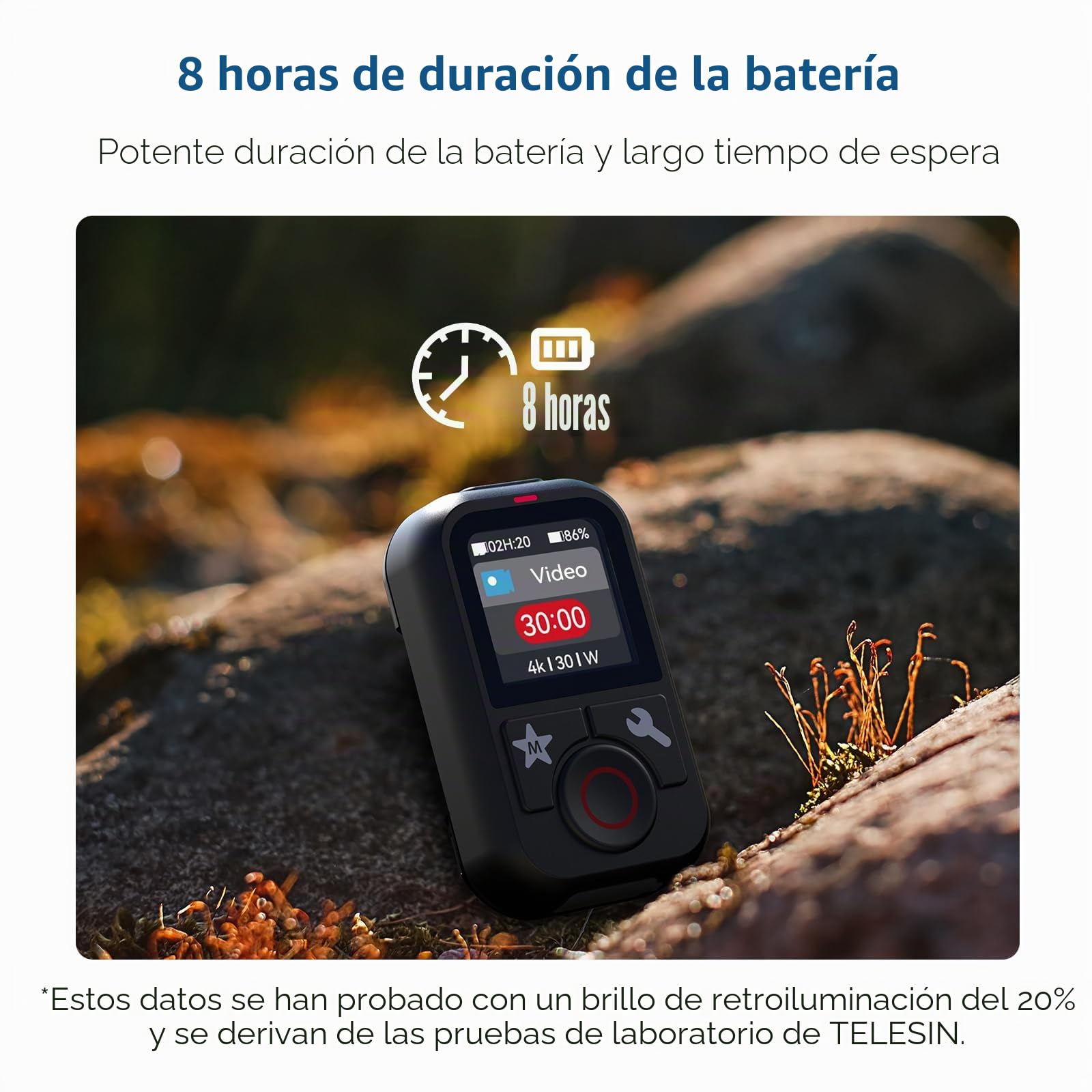 TELESIN T13 Pantalla LCD Color Soporte Multi-Lang. Smart Control para GoPro 13-12-11-10-9-8 Black MAX Mini Cámara