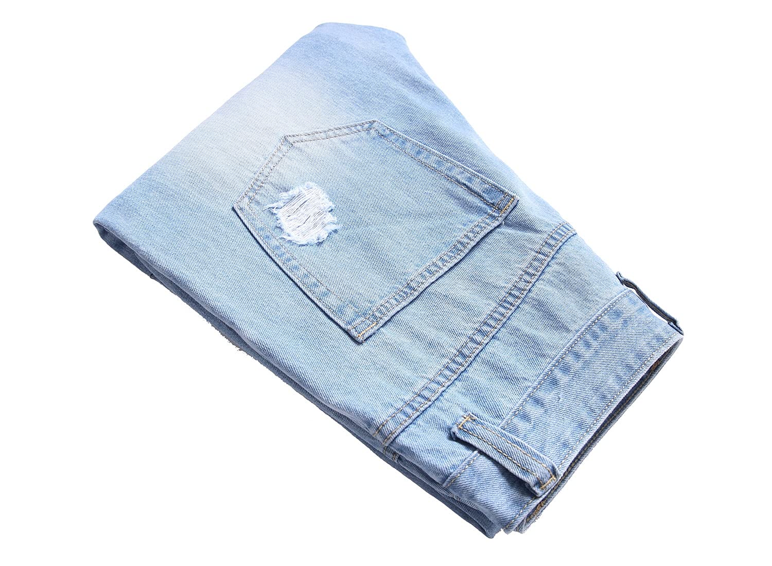 WQZYY&ASDCD Jeans Pantalon Gerade Geschnittene Herren-Denim-Jeans Mit Reißverschluss-Dekoration Herren-Denim-Hose