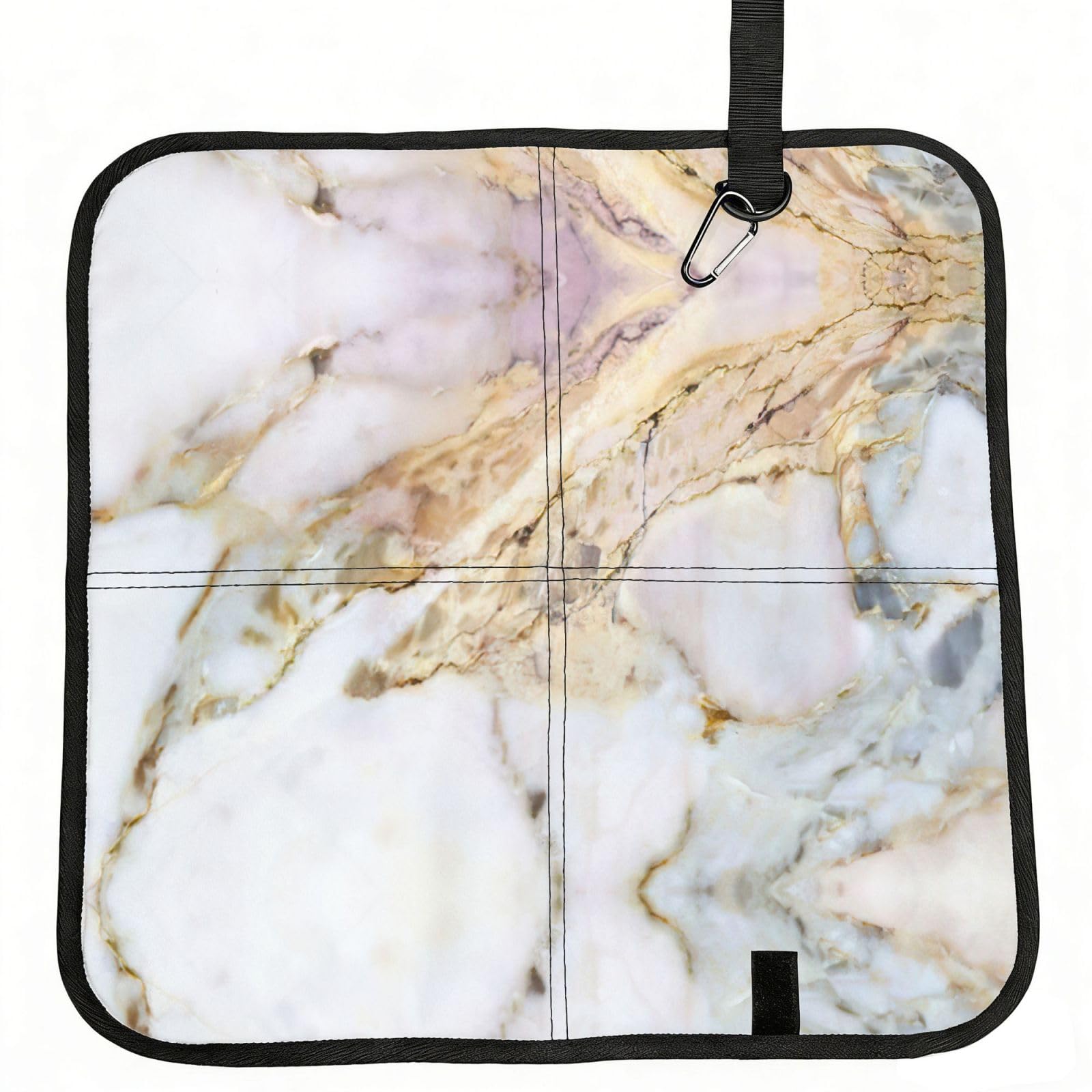 VCzsdff Marble Print Portable Seat Cushion Folding Bleacher Pad Compact Picnic Sitting Mat Polyester 40cm