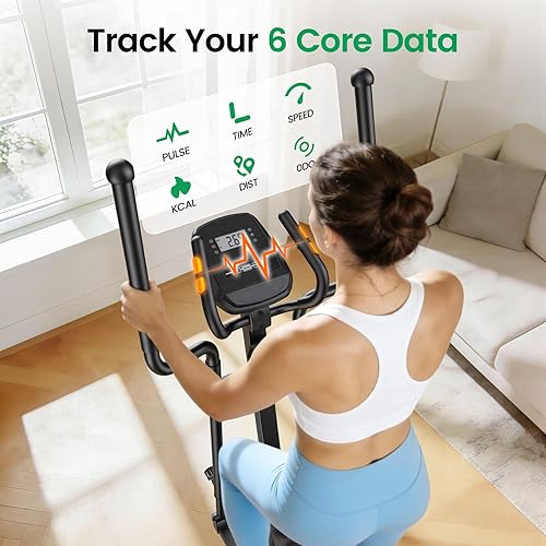 Miniatura 4 de ANCHEER Máquina elíptica de ejercicios, máquina elíptica para el hogar, equipo cardiovascular de 550 libras, máquina elíptica ultra silenciosa, 16