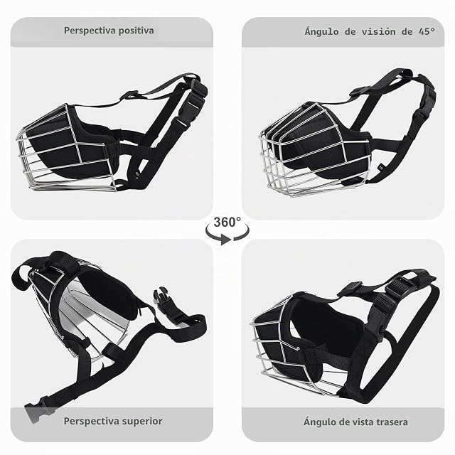 Foto 6 de 7 de PETCUTE Bozal para Perro Transpirable,Previene Mordidas