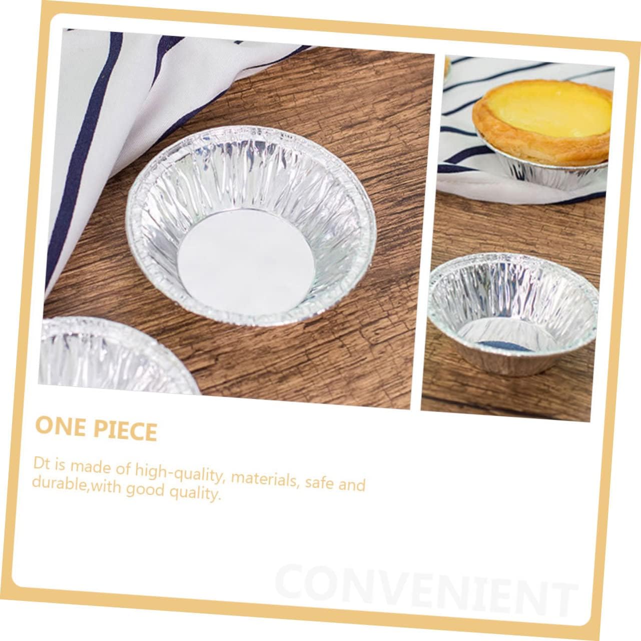 Egg Tart Mould Tartlet Baking Tools Disposable Pudding Molds Cake Molds for Baking Excellent Heat Conductivity
