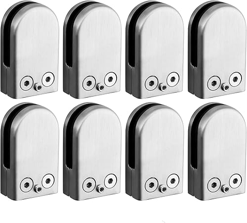 Miniatura 9 de Kamtop Abrazadera de vidrio, abrazadera redonda de vidrio de 0.236 a 0.276 pulgadas, soporte ajustable, abrazaderas de acero inoxidable 304, parte