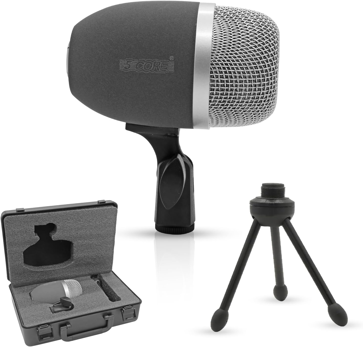 Kick Drum Dynamic Microphone with Stand Adapter – 5 CORE XP
