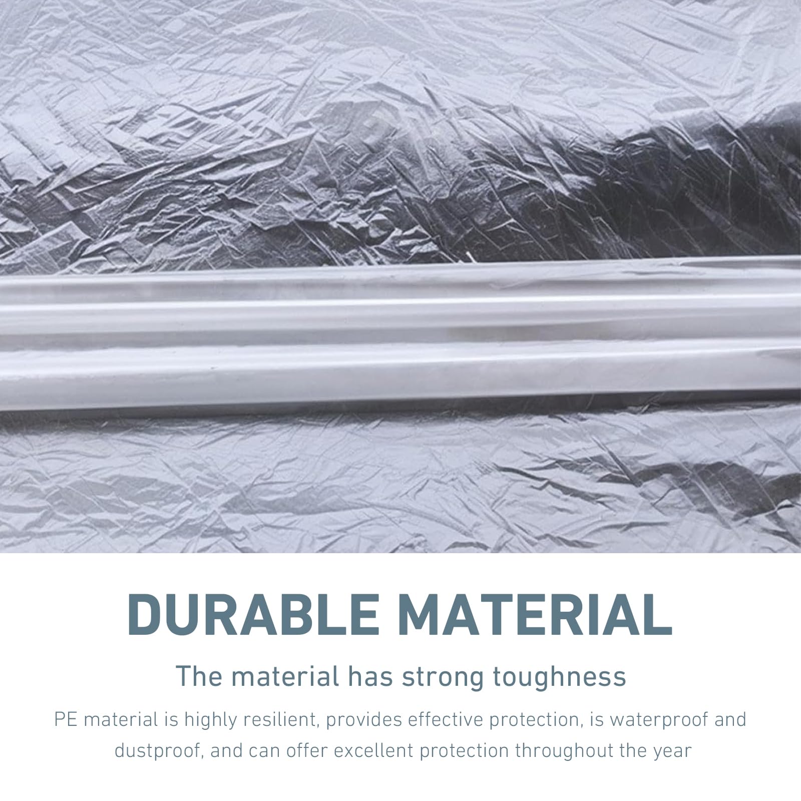 Ypoyney 4 PCS Disposable Car Cover 12 4FT x 21 6FT Clear Rain Dust Garage Cover Clear Plastic — view 3