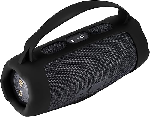 Miniatura 3 de Funda de silicona para altavoz inalámbrico portátil Charge 5 Wi-Fi, funda protectora compatible con altavoz Bluetooth JBL Charge 5 (negro)