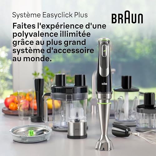 Braun MultiQuick 9 - Mixeur Plongeant 1200W avec Robot Culinaire XL Noir - 6