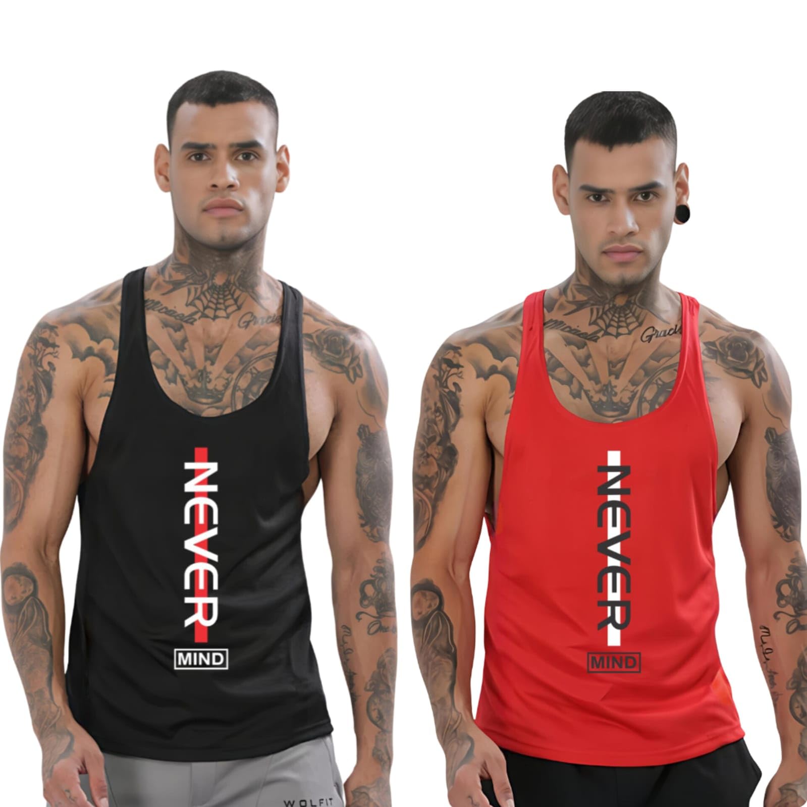 Men's Combo Polyester Sando/Baniyan est for Boys & Men - Perfect for Gym Workouts, Vacations, and Beaches (Pack of 2)-image-7