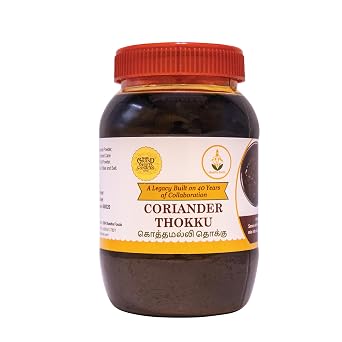 Grand Sweets & Snacks Kothamalli Coriander Thokku 500g Each Pack of 2 - Authentic South Indian Pickle Delight