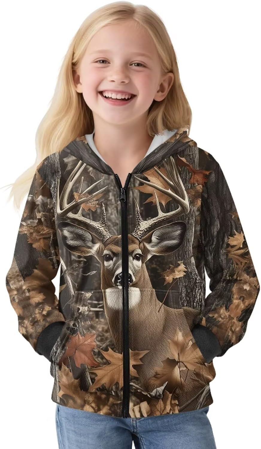 WELLFLYHOM Zip Up Hoodies 6-16 Fleece Lined Boys Graphic Sweatshirt Long Sleeve Hoodie with Pocket Full Zipper Sweater