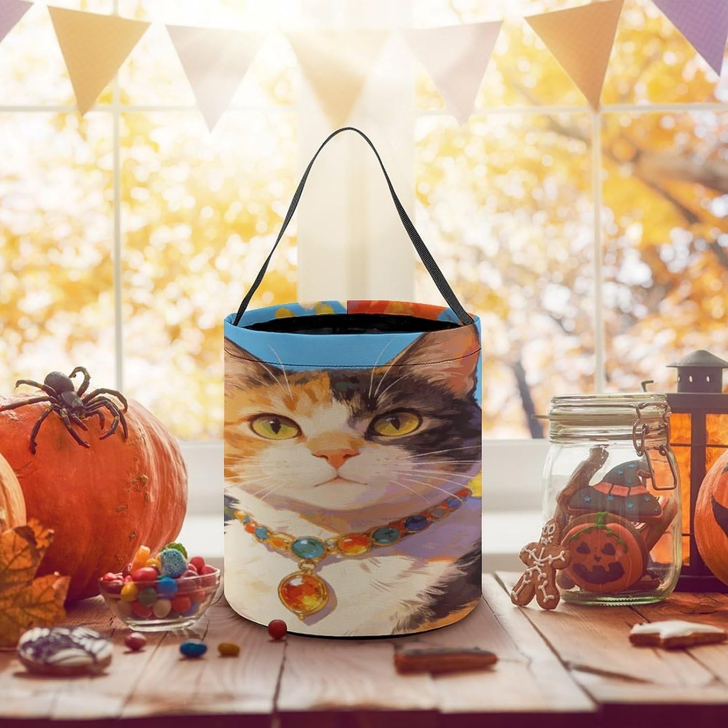 Cat Pattern Halloween Trick Or Treat Bag for Adult image 3