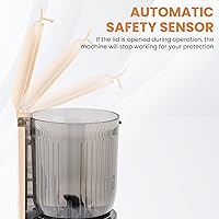 Vista 7 de Pukomc Juicer Machines, Cold Press Juicer with 4.1'' Large Feed，Slow Masticating Machines Chute Fit Whole Vegetable And Fruit，High Juice Yield