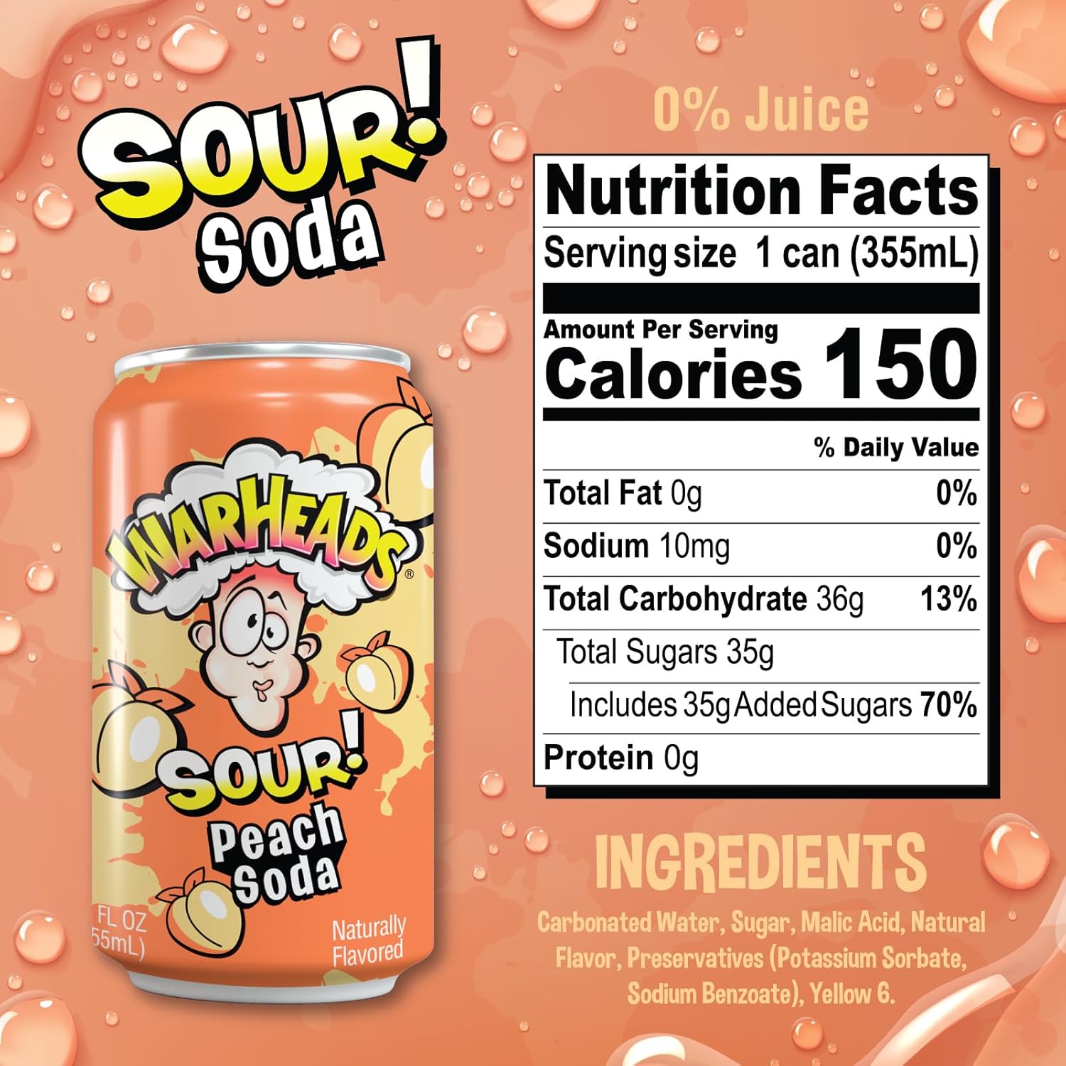 Sour Fruity Soda with Classic Warheads Flavors – Perfectly Balanced Sweet and Sour Soda - Warheads Candy Throwback Treat, Soda, Cocktail Mixer, Pack of 12, 12oz Cans (Variety Pack)