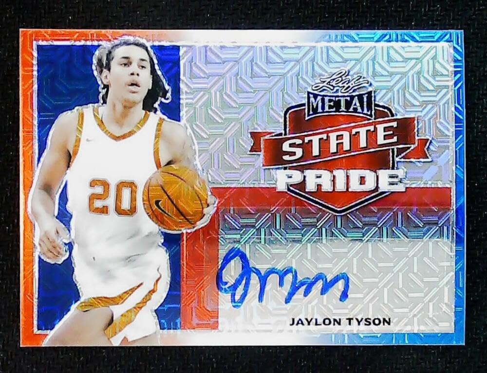 2021-22 Leaf Metal Autograph #SP-JT1 Jaylon Tyson RC Rookie AUTO 2/3 Cavaliers Basketball Trading Card