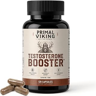Primal Viking Men's Wellness & Vitality Supplement, Stamina & Performance | Testosterone Support for Daily Drive, Strength & Endurance with Tongkat Ali, Fenugreek, Red Ginseng, Tribulus, Zinc & Boron