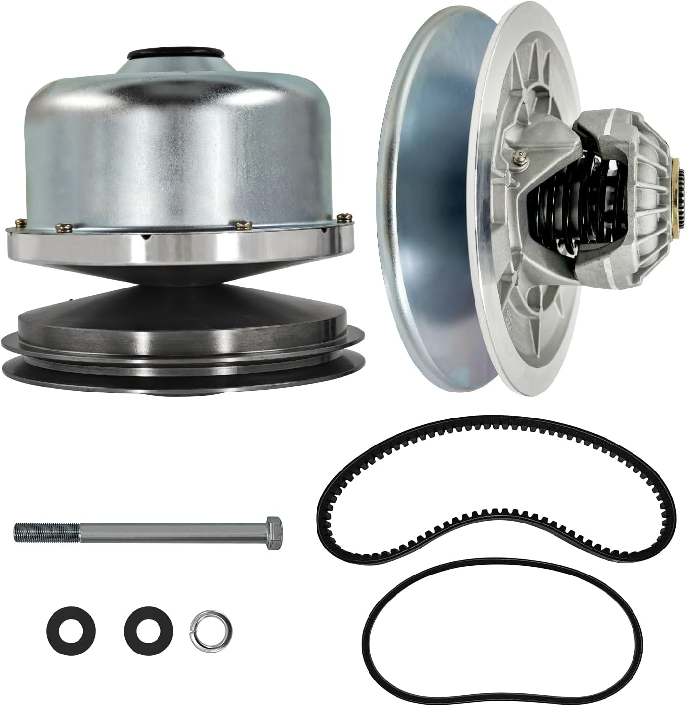 Primary Drive & Secondary Driven Clutch w/Belts Compatible with Yamaha Golf Cart G29 YDRA Drive 2007-2016, YTF Adventure Sports drive 2007-2008, Drive2 DR2A CAM 2017-up, JW8-G6201 JW8-G6202