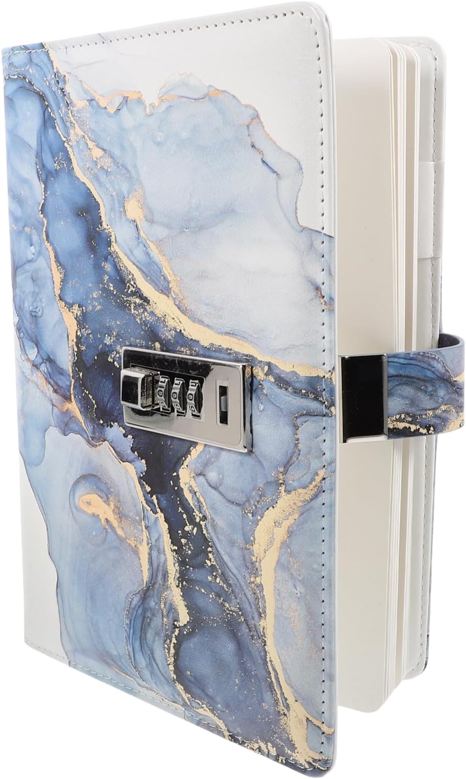 Homoyoyo Password Notebook Lock for Diary Notebook Lockable Journal for Adults Marble Writing Journals for Personal Diary and Secure Passcode Storage