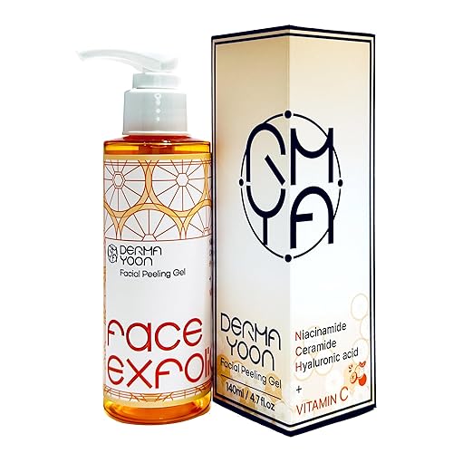 DERMA YOON - Exfoliante facial suave, gel de pelado facial eliminación instantánea de piel muerta para maquillaje de pasteles, poros dilatados,